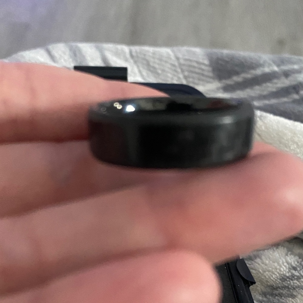 Ridge Black Carbon Fiber/Silicone Ring Set - Picture 4 of 5